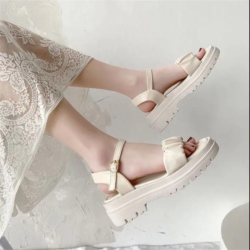 CHZK Giày Sandal Đế Xuồng Thời Trang Dành Cho Nữ