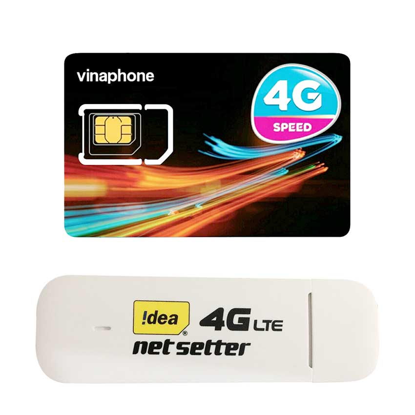 USB 4G Huawei E3372 | Dcom 4G cho tốc độ lướt web chóng mặt + Sim 4G Viaphone trọn Gói 12 Tháng | 5.5GB/Tháng - Hàng Nhập Khẩu