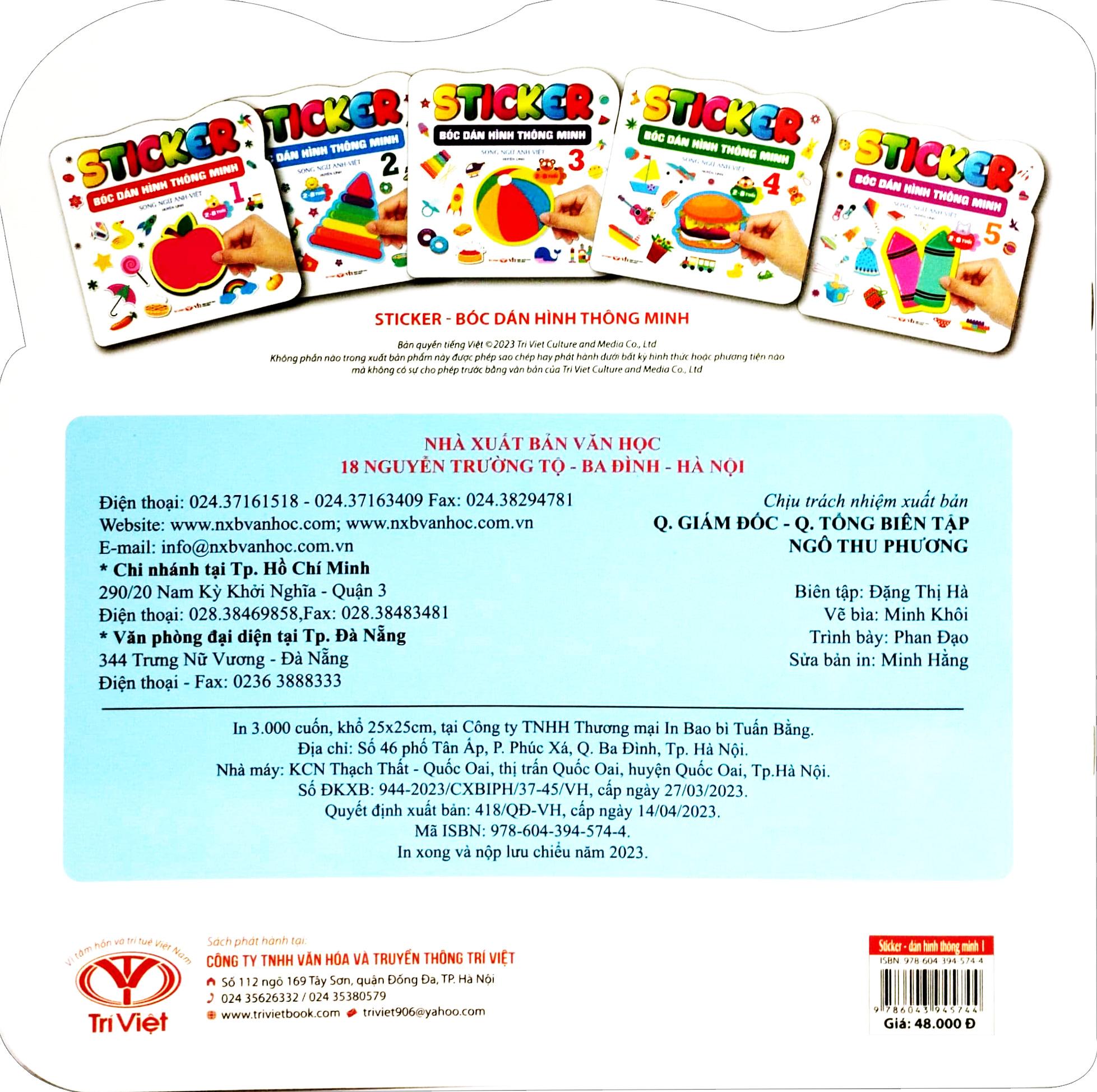 Sticker - Bóc Dán Hình Thông Minh - Song Ngữ Anh-Việt - Tập 1