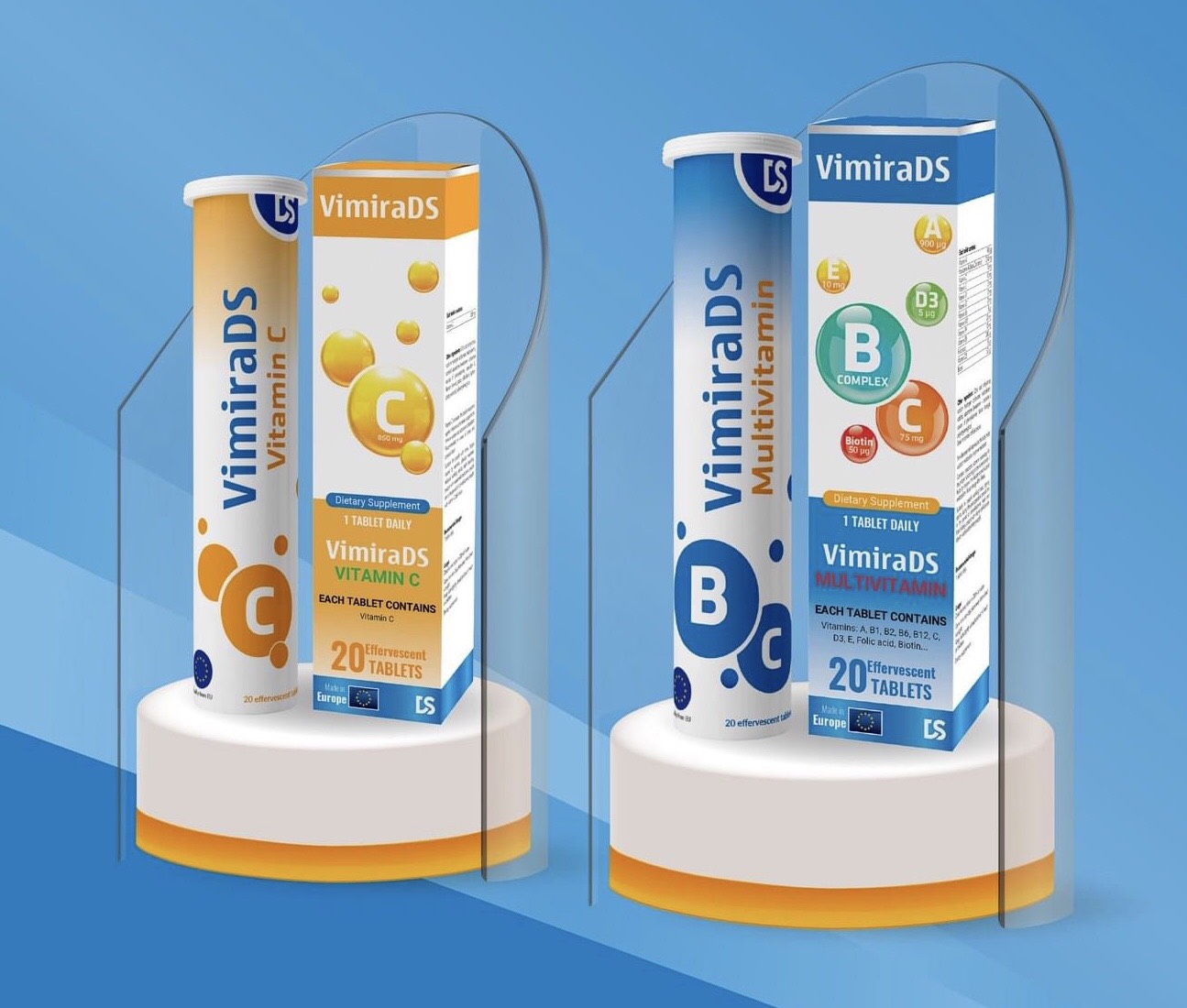 Combo Viên sủi VimiraDS Multivitamin và Vitamin C
