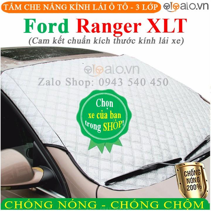 Tấm che chắn nắng kính lái ô tô Ford Ranger XLT CAO CẤP 3 Lớp Chắn Nắng Cản Nhiệt | OTOALO