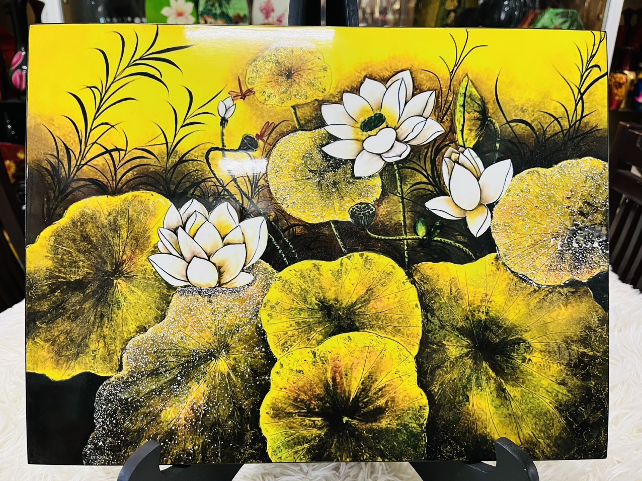 Tranh Sơn Mài - HOA SEN | Size 30x40 cm | Tinh Hoa Nghệ Thuật Việt – Thanh Tịnh và Trang Nhã