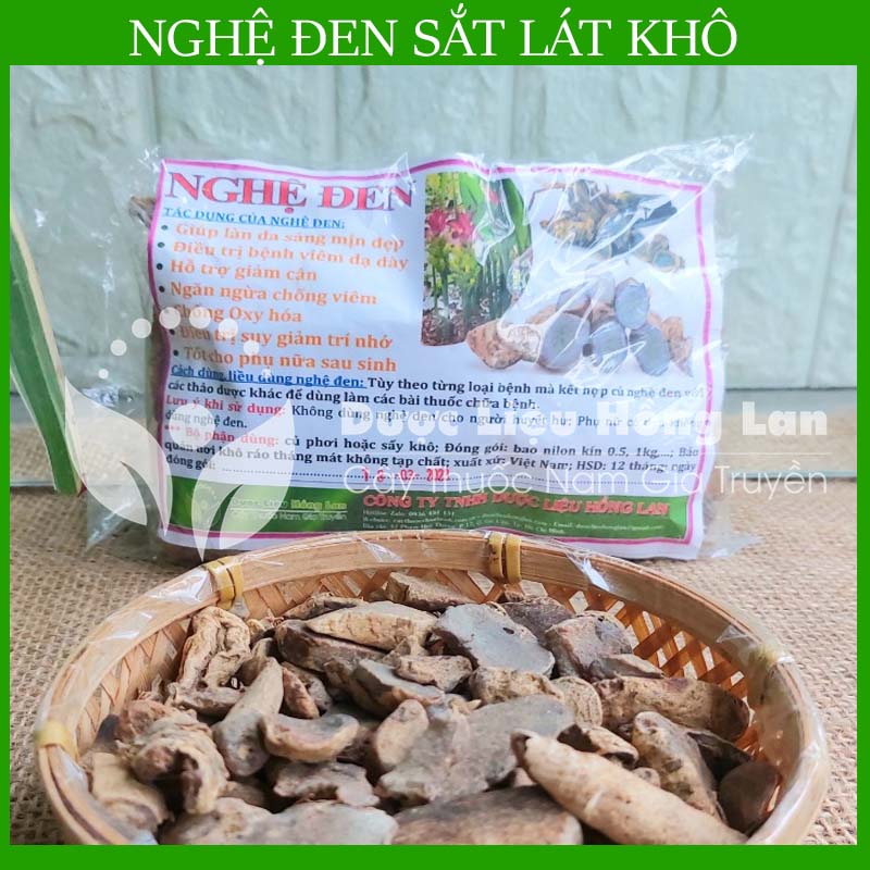 Củ Nghệ Đen sắt lát khô 1kg