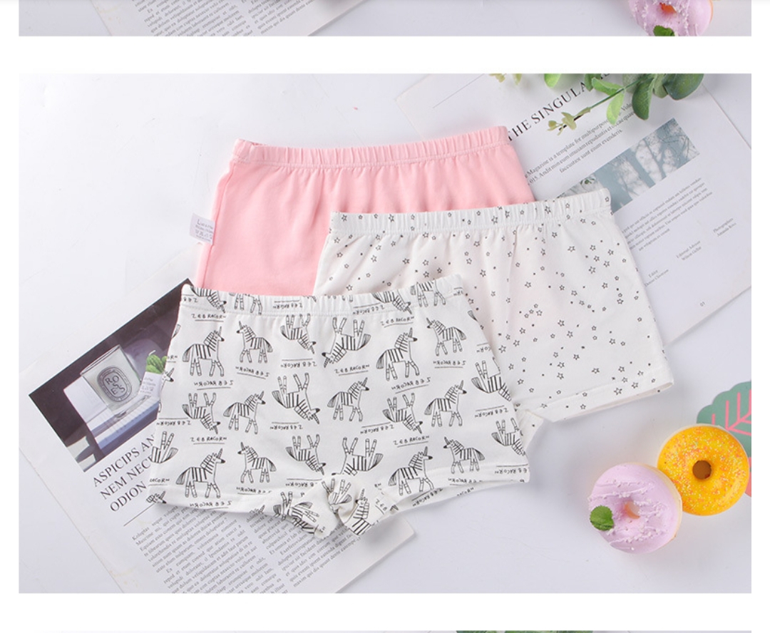 Quần chip bé gái combo 5 quan lót trẻ em vải cotton in hình hoạt hình dễ thương cho bé kg