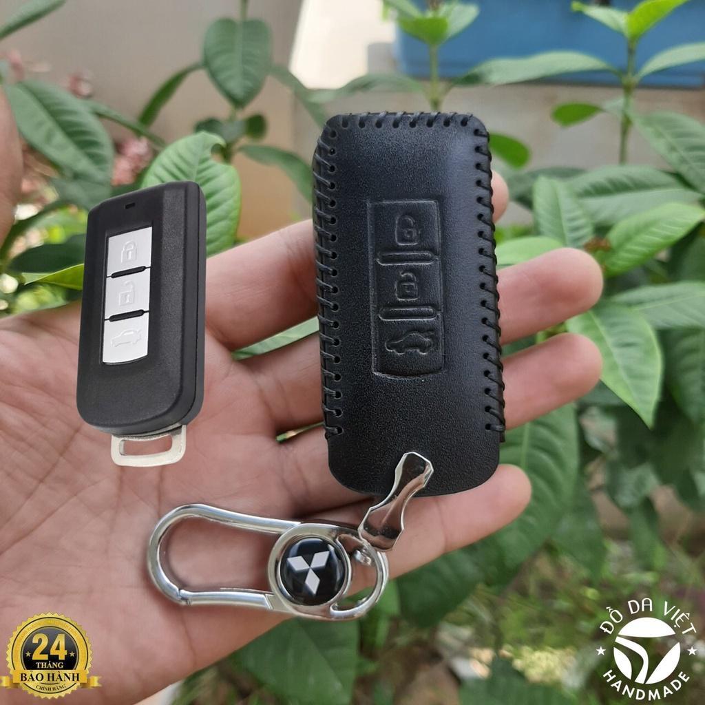 Bao Da Chìa Khóa Mitsubishi Xpander, Oulander, Attrager, Triton, Pajero Sport. Da Bò thật, bảo hành 2 năm
