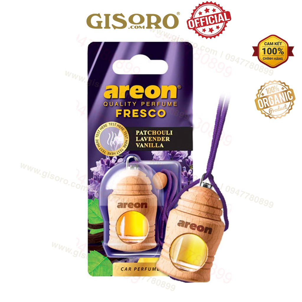 Tinh dầu treo ô tô Areon Presco Patchouli - Lavender - Vanilla