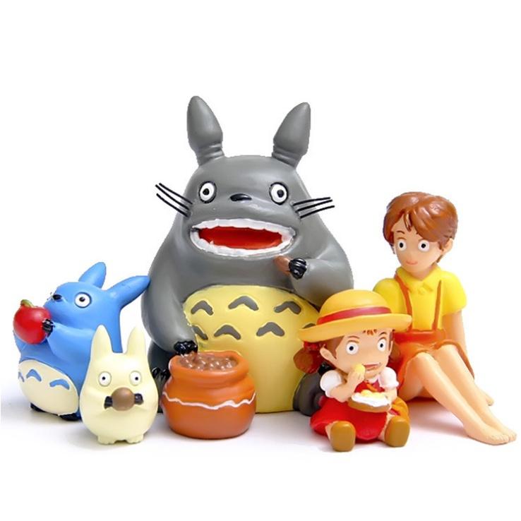 Mô hình Totoro và các bạn ăn hạt dẻ dùng trang trí tiểu cảnh, terrarium, DIY