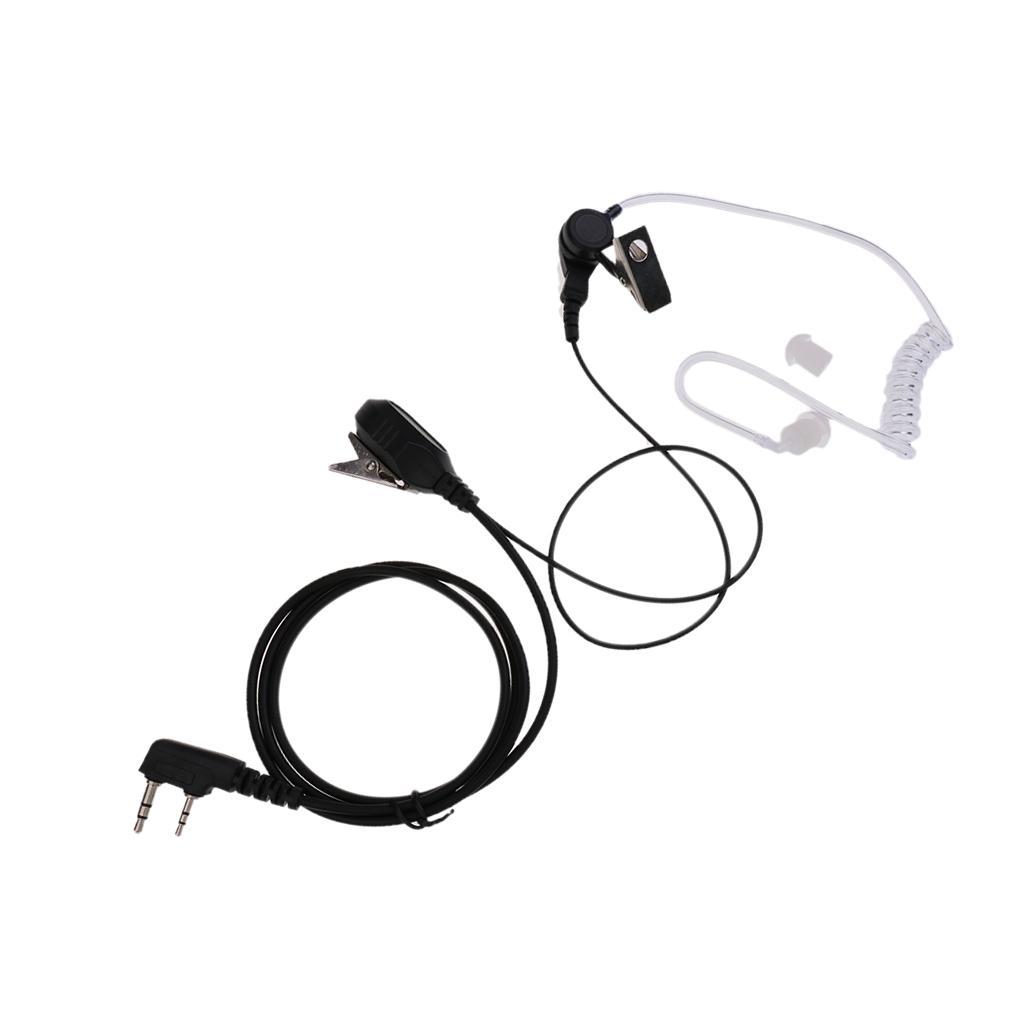 2-pin Covert Acoustic Tube Earpiece Headset for Kenwood Wouxun Baofeng