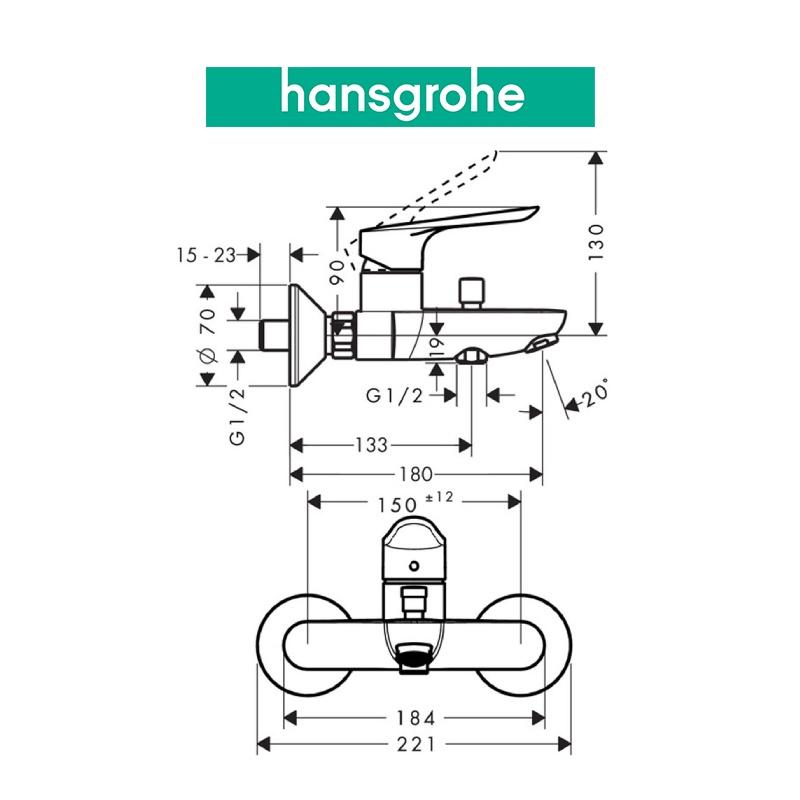 Bộ trộn HANSGROHE Logis E 71403