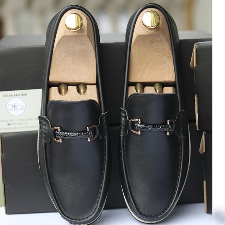 Giày Lười Nam Boat Loafers Shoes Handmade GL33- Da Nappa Cao Cấp