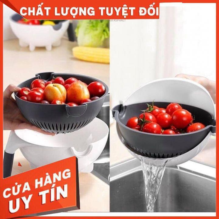 Bộ Nạo Rau Củ Đa Năng Kèm Rổ Đựng và Chậu 9 in 1, Bào Rau Củ Quả Tiện Lợi Kiểu Dáng Sang Trọng