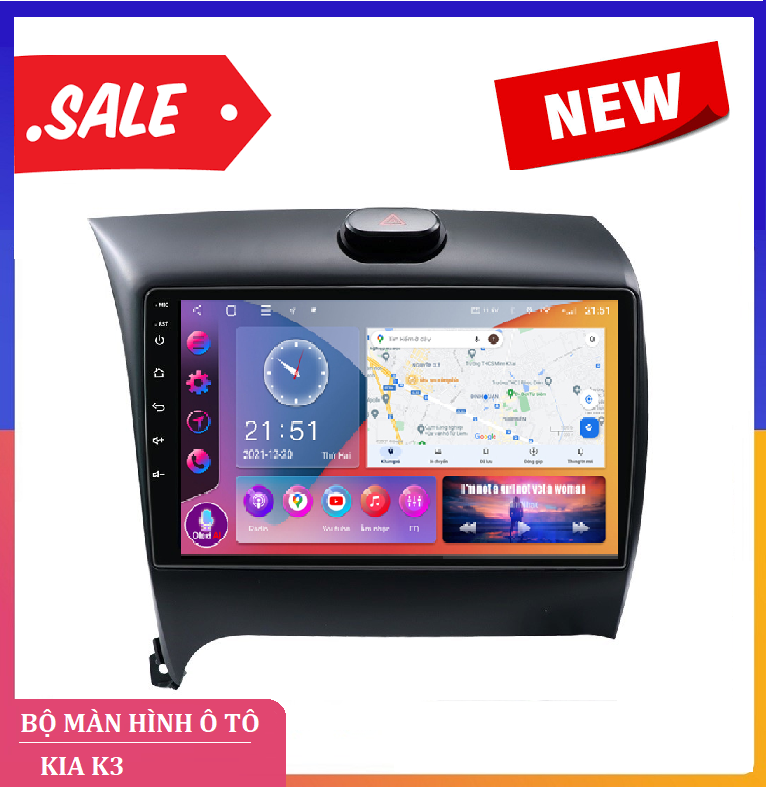 BỘ.ĐẦU MÀN HÌNH ANDROID Ô TÔ.A.5 XE KIA K3 9 INCH CHẠY SIM 4G, THU PHÁT WIFI TIỆN LỢI,Hệ điều hành Android 10 LẮP CHUNG CHO MỌI DÒNG Ô TÔ XE HƠI
