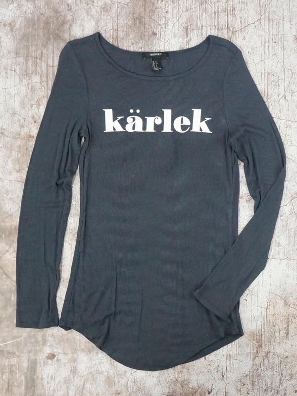 Áo Thun Nữ 21F Rayon Kärlek Curver Hem Tee - SIZE S/M/L