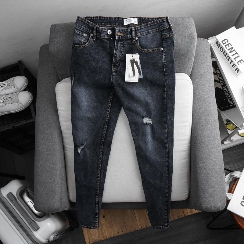 Quần jean nam slimfit cao cấp màu đen thời trang xuất khẩu