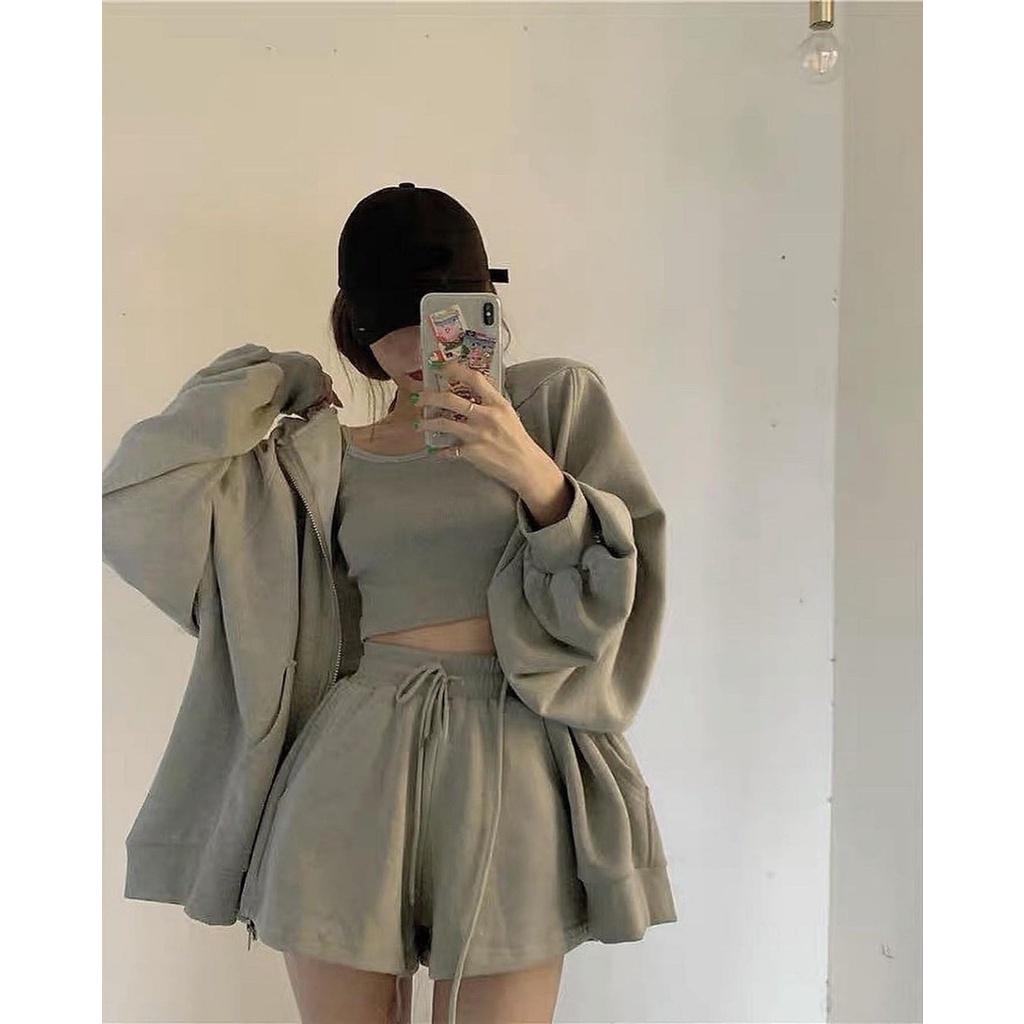 Áo Khoác Nỉ Tay Bồng Vải Nỉ Bông Form Rộng Ulzzang