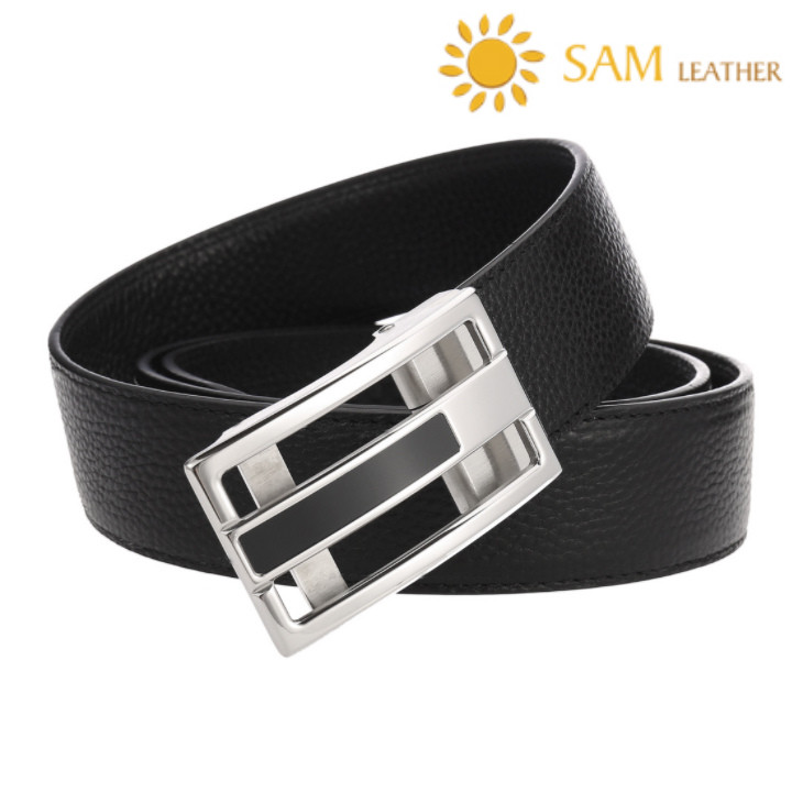 Dây Nịt Nam SAM Leather SFDN139 - Thắt Lưng Nam Da Bò Cao Cấp/ Mặt Khoá Thắt Lưng Inox Không Gỉ, Men's belts