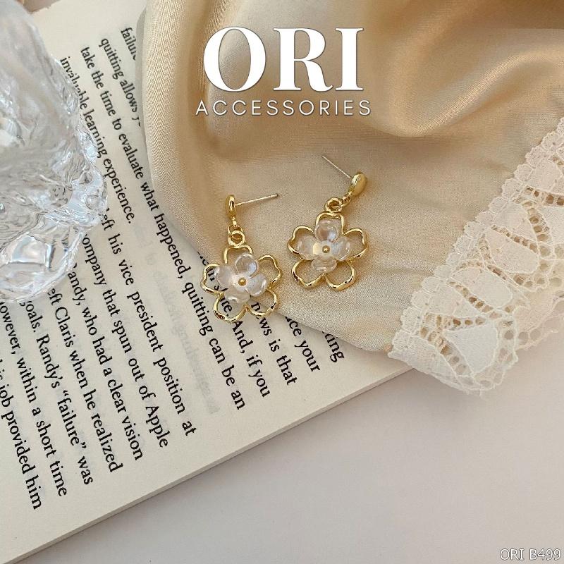 Bông tai nữ hình cánh hoa Jasmine xinh xắn ORI ACCESSORIES B499