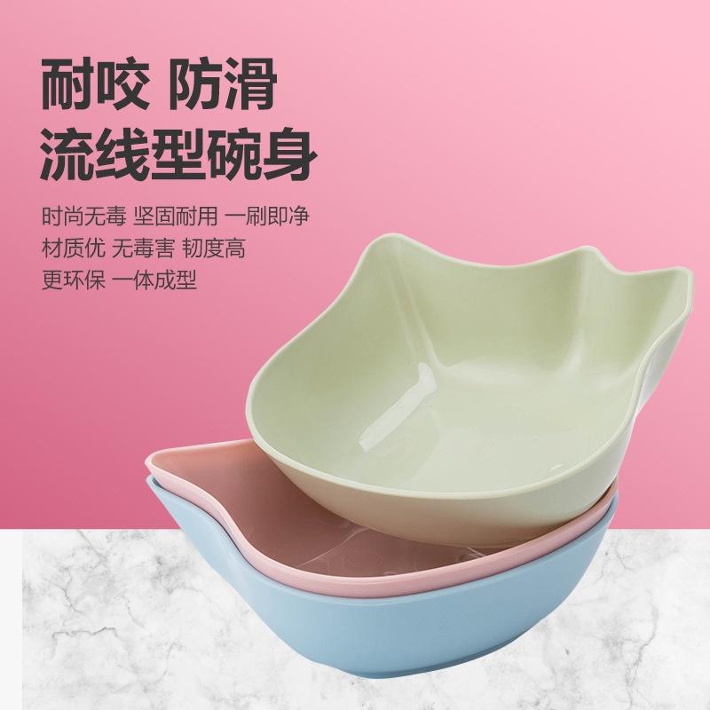 Bát Ăn Nhựa Đơn Hình Mặt Mèo Cho Chó Mèo Bằng Nhựa Dẻo