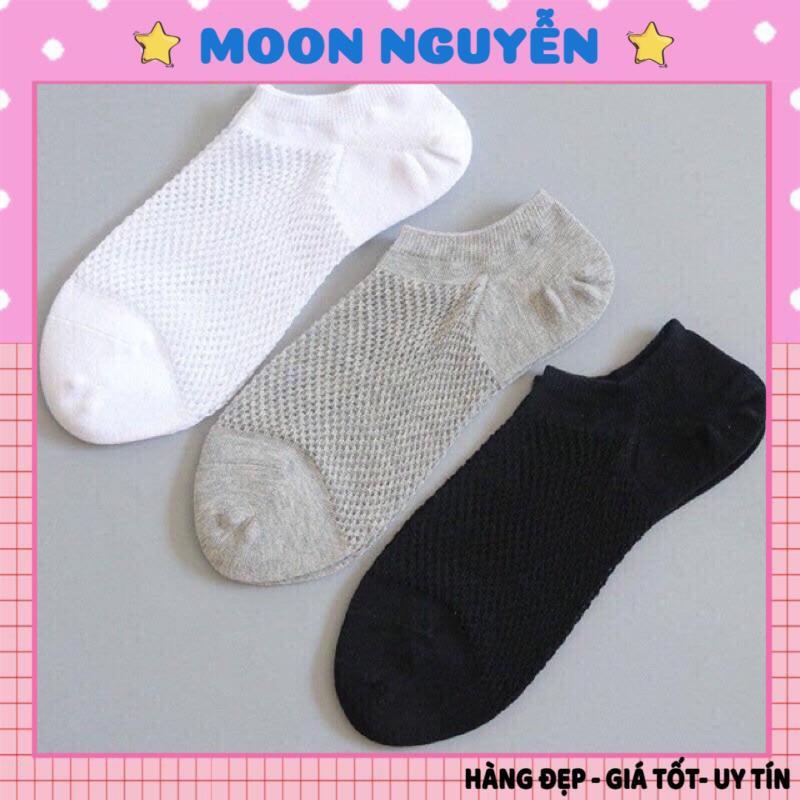 Combo 10 đôi tất lưới nam thông hơi CỔ NGẮN