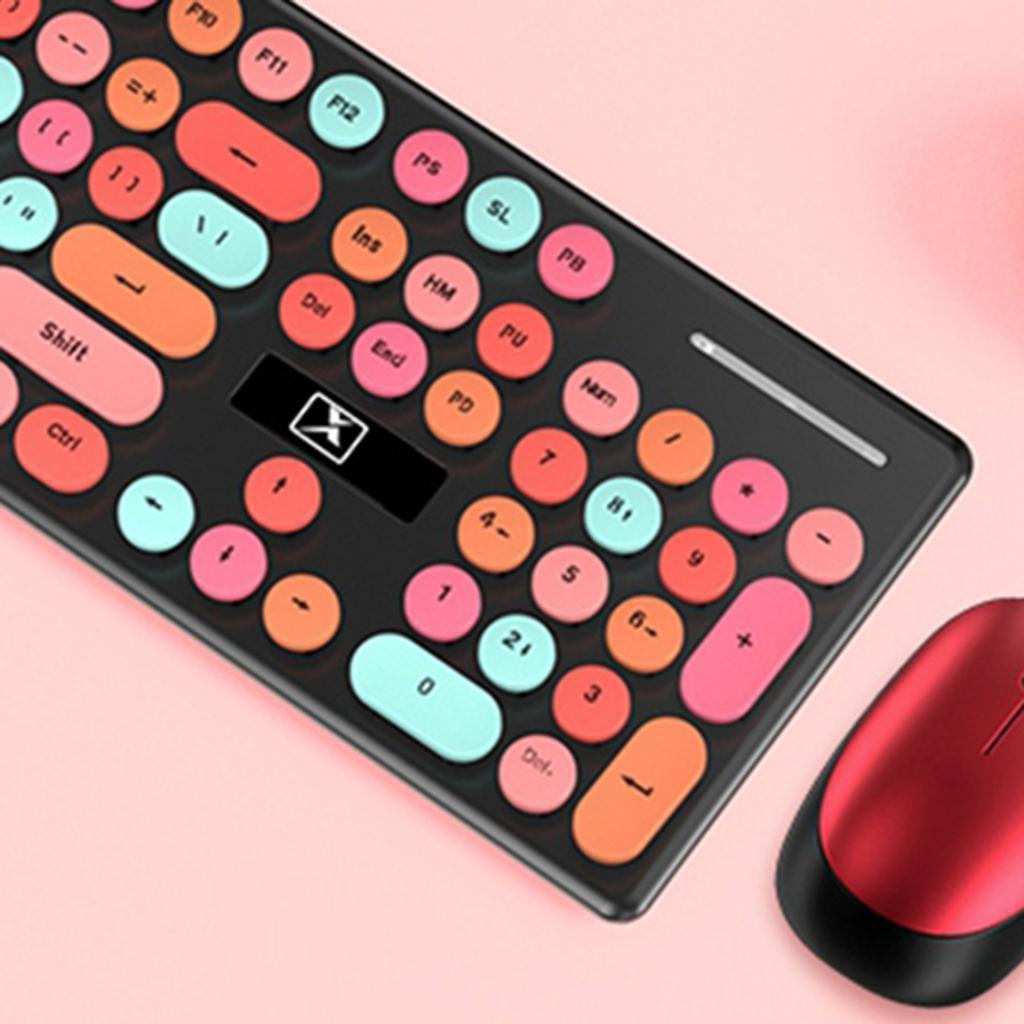104 keys 2.4GHz N620 Wireless Punk Mechanical Keyboard Mouse Gaming Set Cute