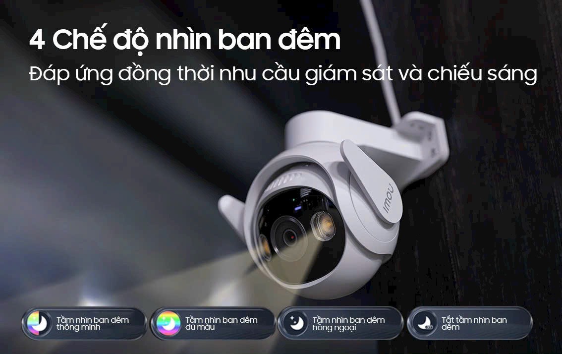 Camera Wifi quay quét Full Color 5MP iMOU IPC-GS7EP-5M0WE Cảnh báo chủ động: bật đèn và hú còi - Hàng chính hãng