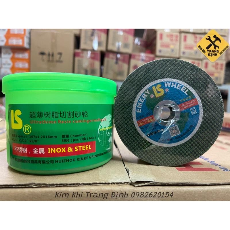 Đá cắt sắt, đá cắt inox màu xanh LS 100mm