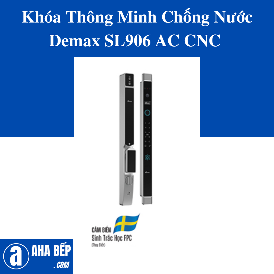 Khóa Thông Minh Chống Nước Demax SL906 AC CNC . Hàng Chính Hãng