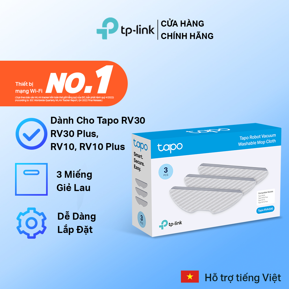 Bộ Phụ Kiện TP-Link Tapo RVA100 / RVA200 / RVA300 Dành Cho Robot Hút Bụi Tapo RV10, RV10 Plus, RV30, RV30 Plus - Hàng Chính Hãng