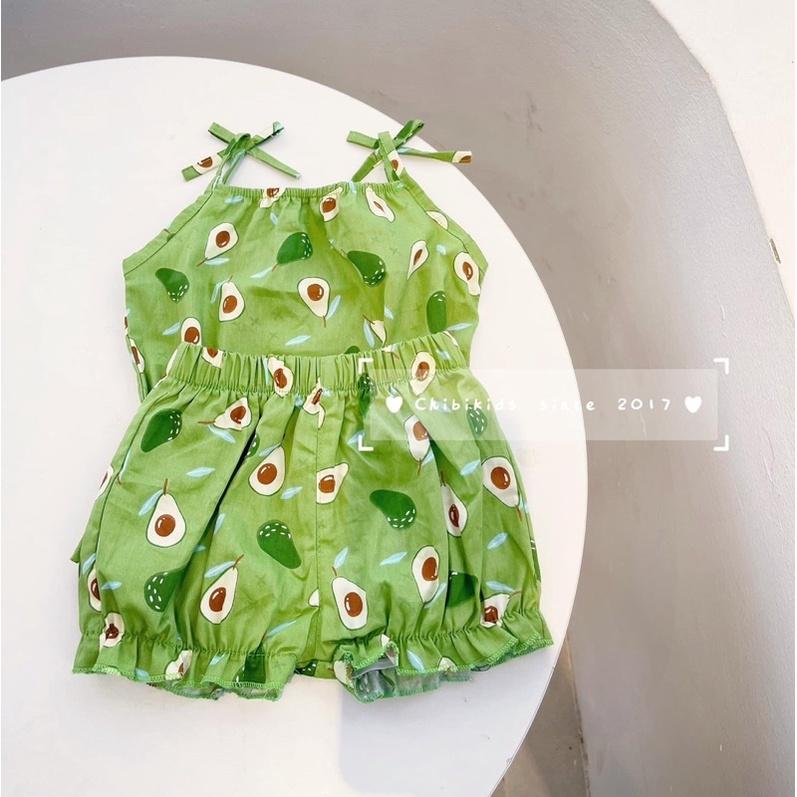 SET 2 BỘ ĐÙI BÉ GÁI 2S HOA QUẢ CHO BÉ GÁI