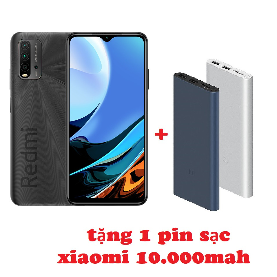 Điện Thoại Xiaomi Redmi 9T - hàng chính hãng - Tặng kèm 1 pin xạc Xiaomi 10000mAh