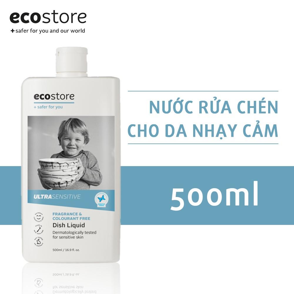 Ecostore Nước rửa chén dành cho da nhạy cảm gốc thực vật 500ml (Ultra Sensitive Dishwash Liquid