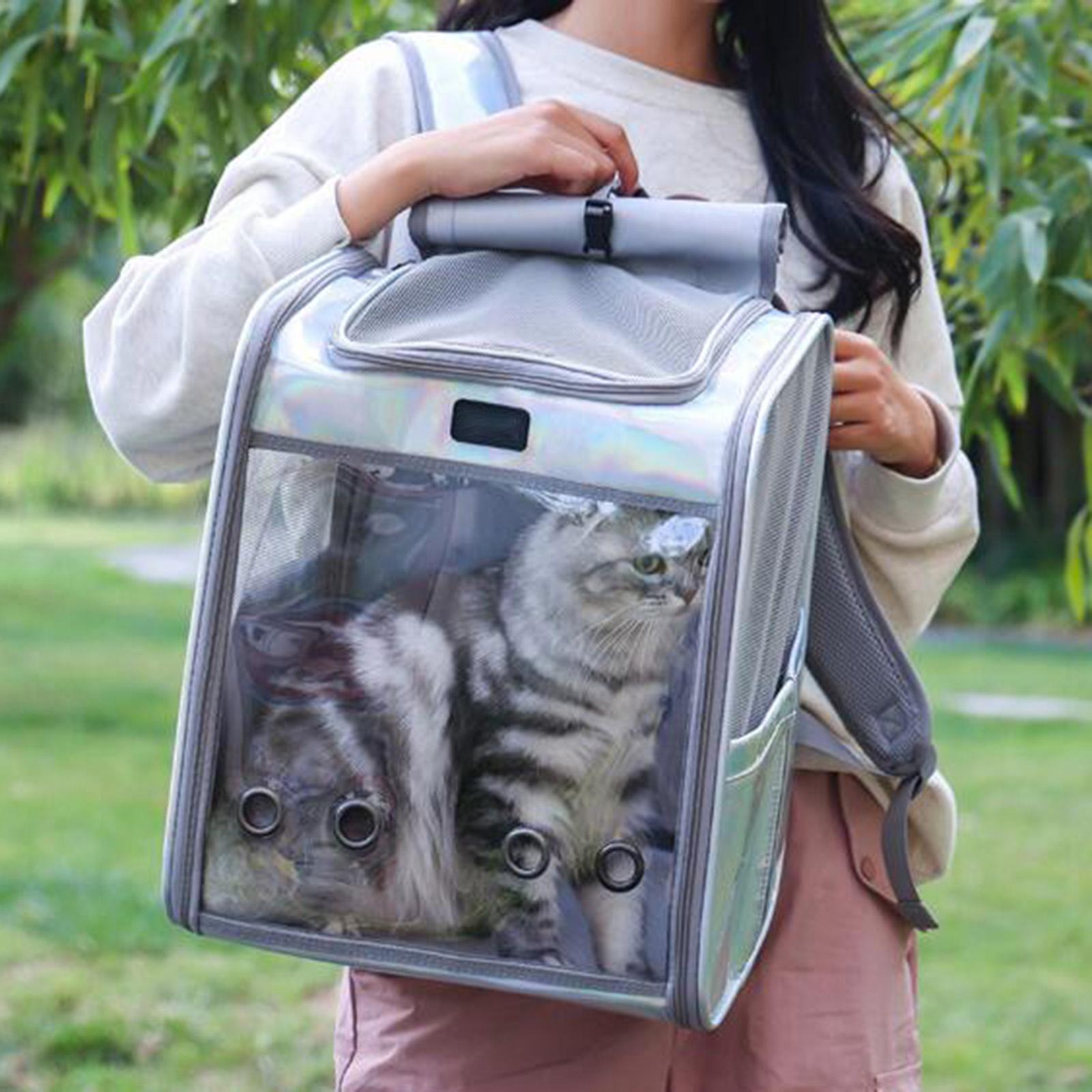 Cat Carrier Backpack Travel Bag with Adjustable Shoulder Strap for Kitten Outdoor