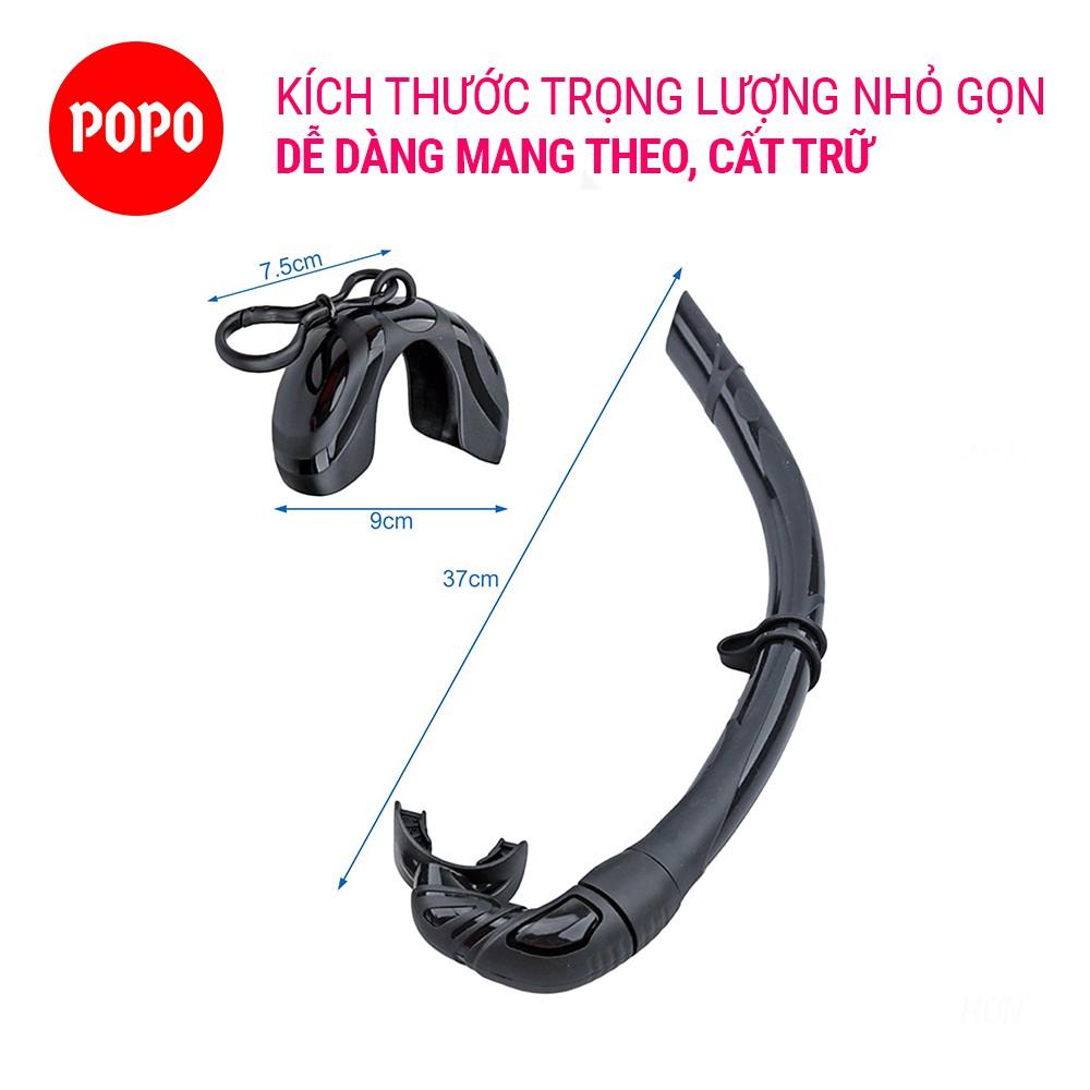 Ống thở dưới nước lặn biển chuyên nghiệp POPO SN53 van 1 chiều, chất liệu silicone mềm mại ngăn nước tuyệt đối, hiệu quả