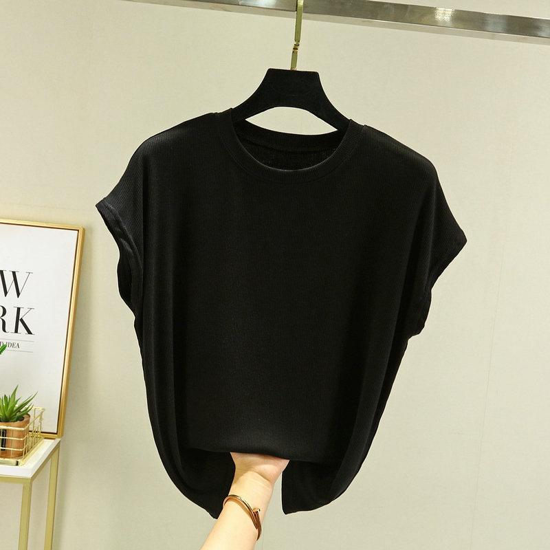 Áo thun cổ tròn vải Modal tự nhiên mát lạnh, áo phông nữ cộc tay mặc mùa hè mã VAA0431