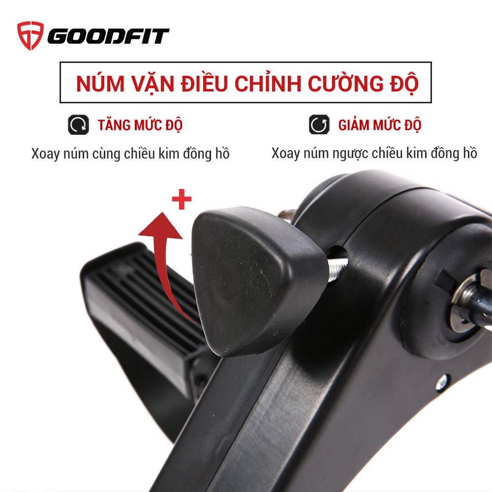 Xe đạp thể dục mini gấp gọn phục hồi chức năng tay chân tại nhà  GoodFit GF002MB cứng cáp chắc chắn