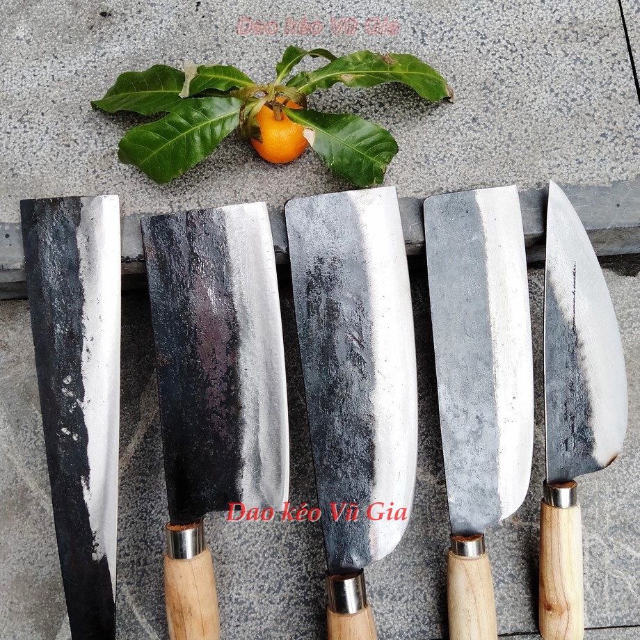 Bộ dao 5 món khâu đồng nhíp nga rèn thủ công