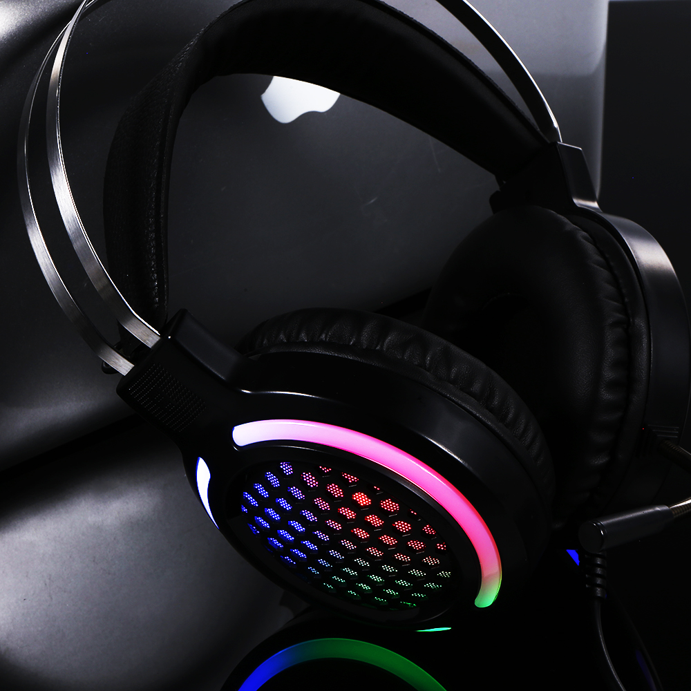 Tai Nghe Chơi Game Có Dây RGb Nhiều Màu Sắc Với Micrô 360° Giảm Tiếng Ồn 3,5 Mm + USB Cho Máy Tính Xách Tay PC