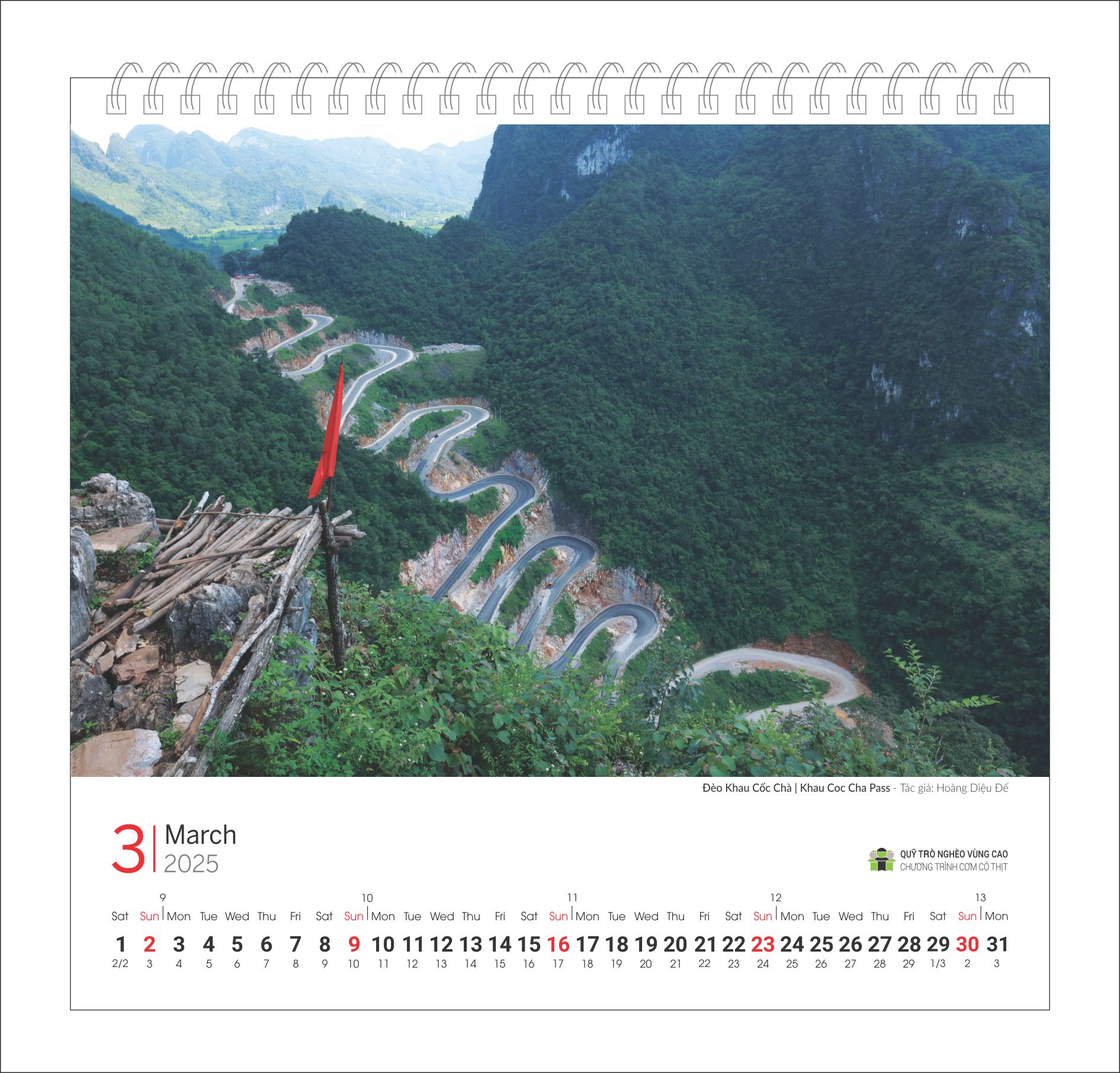 LỊCH BÀN Phong cảnh vùng cao 2025 - Lịch Cơm Có Thịt