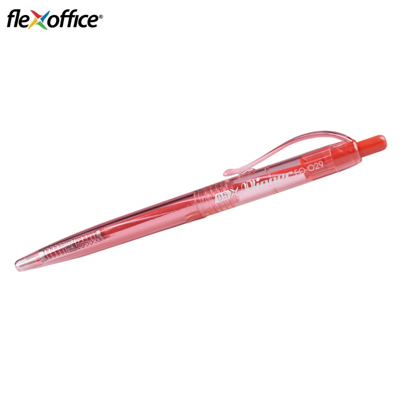 Bút bi Flexoffice FO-029 ngòi 0.5mm mực đỏ