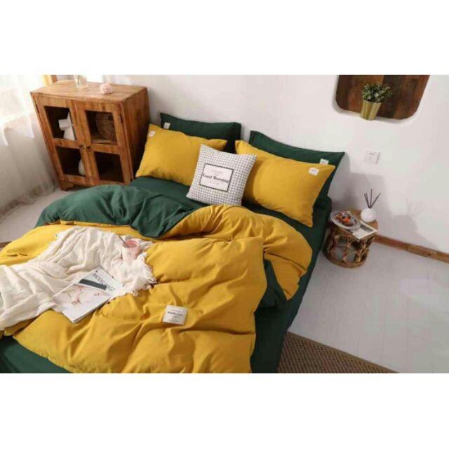 Set 4 món chăn ga gối cotton Hàn Quốc