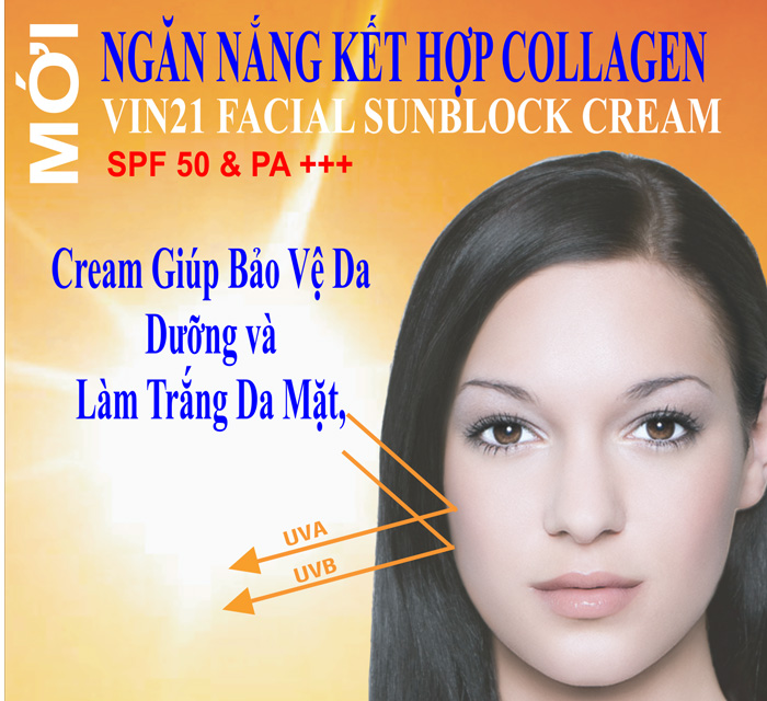 Kem chống nắng Vin21 Facial SunBlock Cream SPF50 PA +++