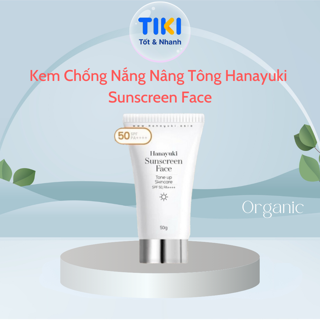 Hình ảnh Kem Chống Nắng Hanayuki Chính Hãng Spf 50+/PA+++ Nâng Tông Lâu Trôi Hanayuki Sunscreen Face 50g - Body 100g