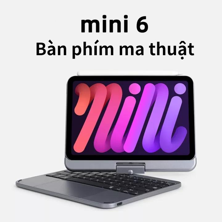 [HÀNG CHÍNH HÃNG GOOJODOQ] A1863 - Bàn Phím Không Dây Dành Cho iPad Mini 6 Có Ốp Lưng Từ Tính Có Đèn Nền Bàn Phím Xoay