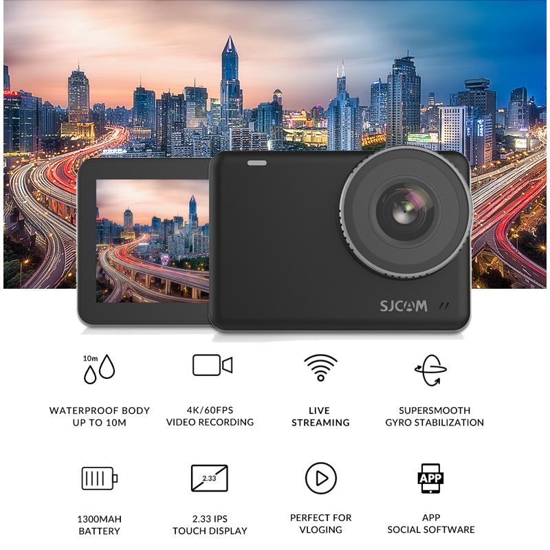 SJCAM SJ10 Pro Camera Hành Động Con Quay Hồi Chuyển EIS Supersmooth 4K 60FPS WiFi Từ Xa Camera Thể Thao Cực Chất 10M Thân Thể Thao Chống Nước DV