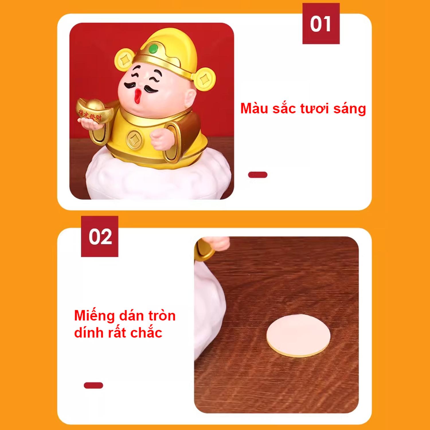 Mô Hình Thần Tài Lắc Đầu - Trang Trí Tết - E1002 - Màu Đỏ