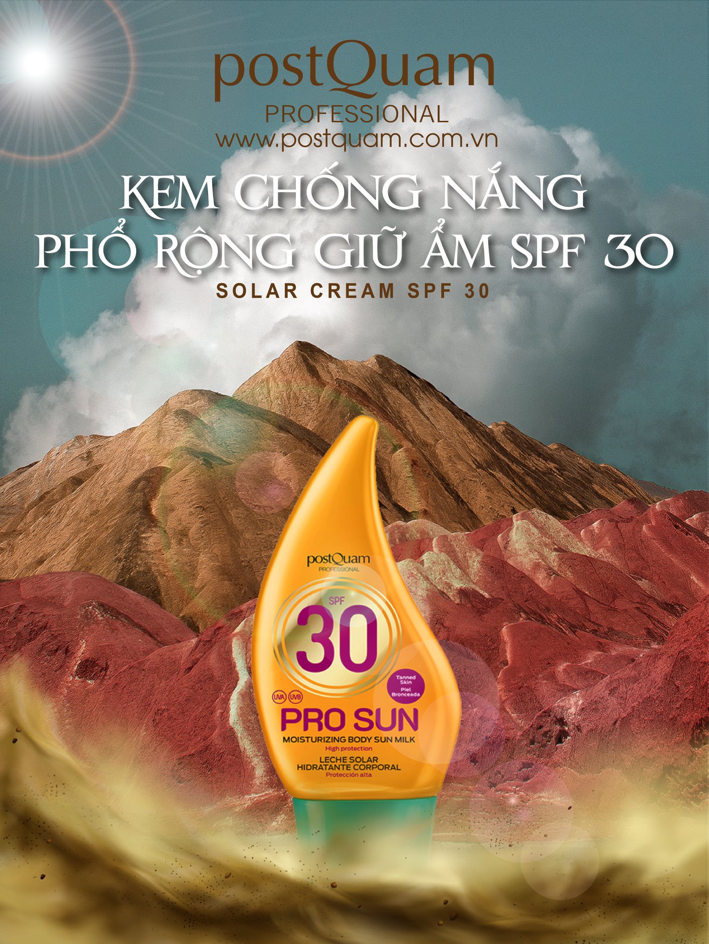 postQuam - Kem Chống Nắng Phổ Rộng Giữ Ẩm SPF 30 (150ml)