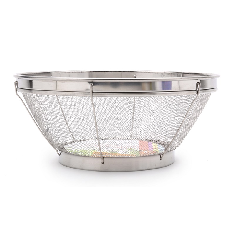 Rổ đựng rau củ quả dạng tròn đáy sâu Inox - Hàng nội địa Nhật Bản.