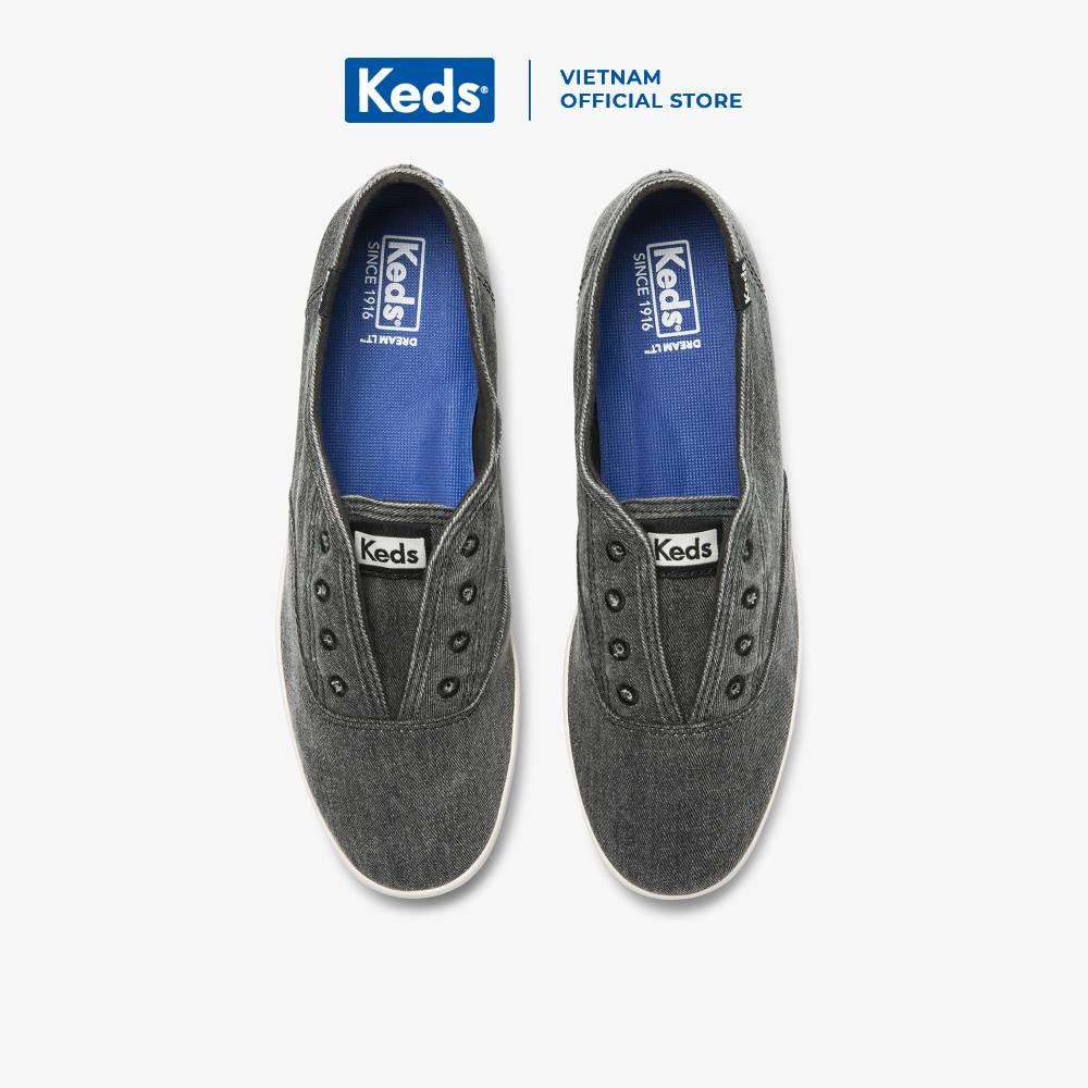 Giày Keds Nữ - Chillax Washed ORG Core Twill Charcoal - KD064815