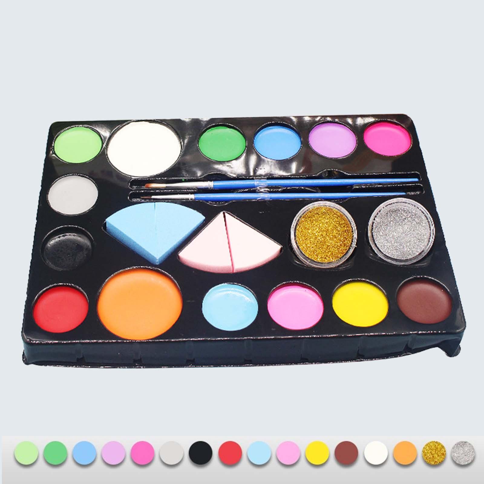 Face Paint Set Facepaint Makeup Set Professional with Sponge and Brushes Face Body Paint Oil Face Painting Set for Theatre Costume Halloween