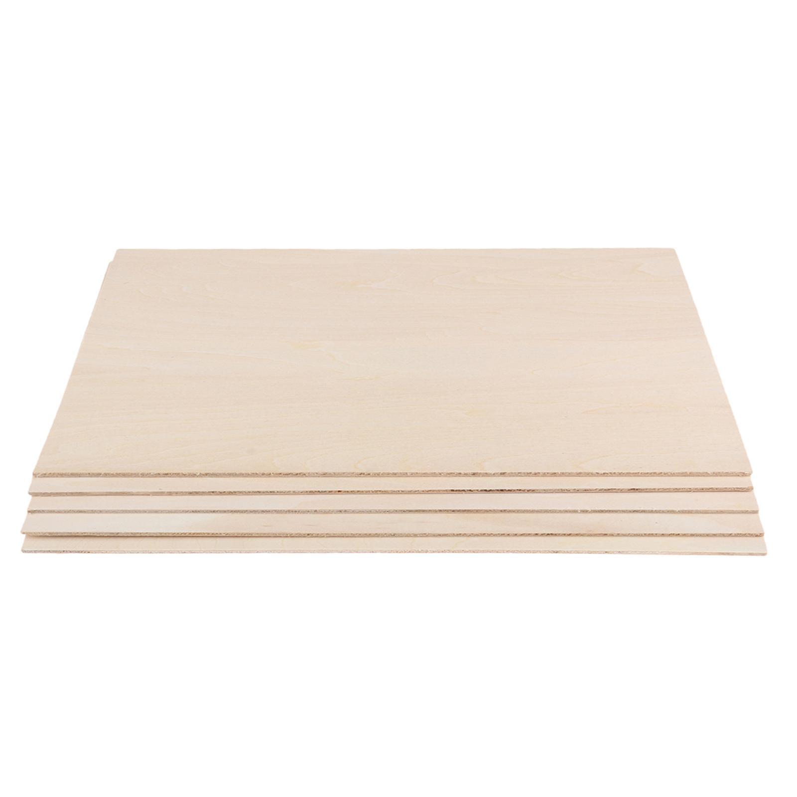 5 Pieces Wood Sheets Craft Supplies Hobby Materials DIY Projects DIY Wooden Plate Thin Crafts Wood Board for Ship Make Models